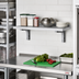 Thumbnail image #3 for Cambro Camshelving Wall-Mounted Solid Shelf, 36W x 18D x 13-1/2H, Speckled Gray