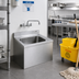 Thumbnail image #2 for Eagle Group F1916-X Floor Mounted Mop Sink with 20 x 16 x 8-Inch Bowl, 304 Stainless Steel
