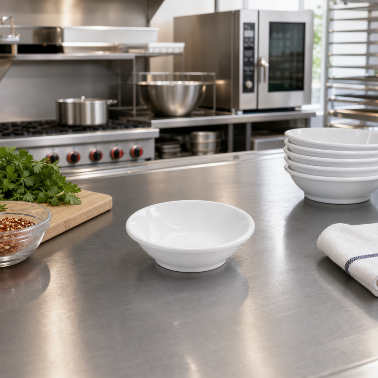 Product image #2 for Jane 1 oz Round Melamine Sauce Cup, White