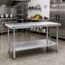 Thumbnail image #2 for Spec-Master Marine Series 84-Inch x 30-Inch Flat Top Stainless Steel Work Table with Adjustable Undershelf