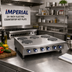 Thumbnail image #2 for Imperial 24-Inch Electric Countertop Hot Plate with Solid Top and 4 Round Plate Elements