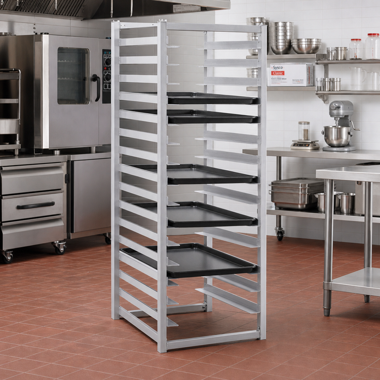 Product image #2 for New Age Full-Size Aluminum Insert Rack for 18" x 26" Sheet Pans, 51" High, 16-Pair Capacity