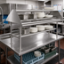 Thumbnail image #2 for Eagle Group Table-Mounted Double-Sided Sorting Shelf for Soiled Dish Tables, 60 x 30.875 x 33.375 Inches