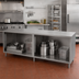 Thumbnail image #3 for BK Resources 84 Inch x 30 Inch Stainless Steel Chef Table with Adjustable Legs