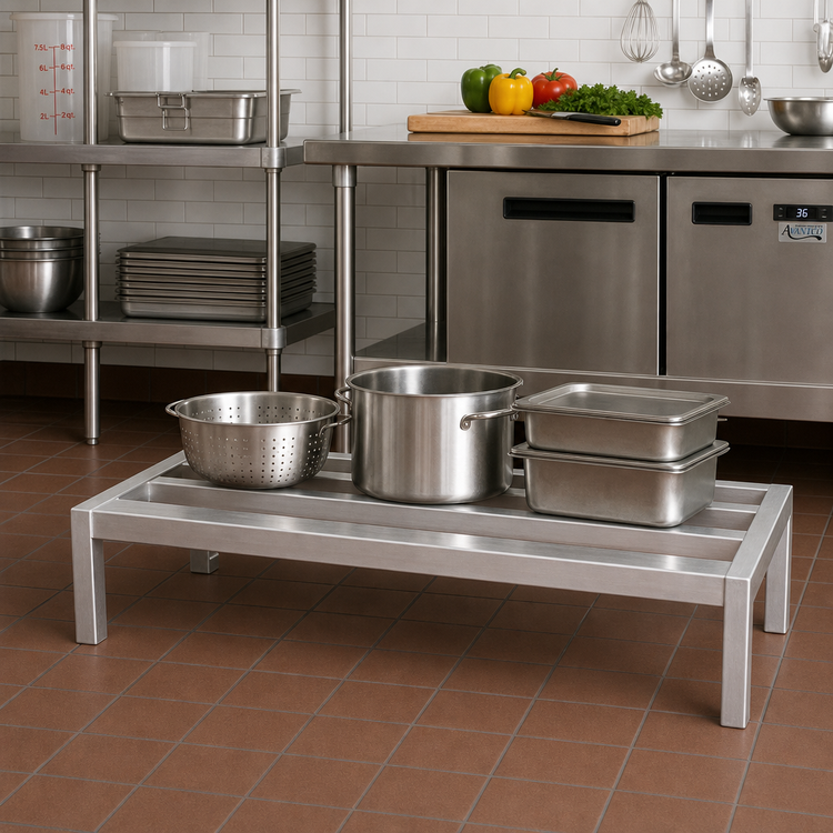 Product image #2 for Thunder Group Heavy-Duty Aluminum Dunnage Rack, 20 x 60 x 12 Inches, 2100 lb Capacity