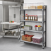Thumbnail image #2 for Cambro Camshelving Elements XTRA Stationary Add-On Shelving Unit, 18 x 36 x 64, 4-Shelf, Vented and Solid, Speckled Gray