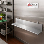 Thumbnail image #2 for Eagle Group DSS-1230 30"W x 12"D Wall-Mounted 304 Stainless Steel Drop Shelf with Wooden Core