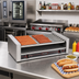 Thumbnail image #2 for Roll-A-Grill 36 Hot Dog Slanted Roller Grill with 10 Chrome Rollers, 120V