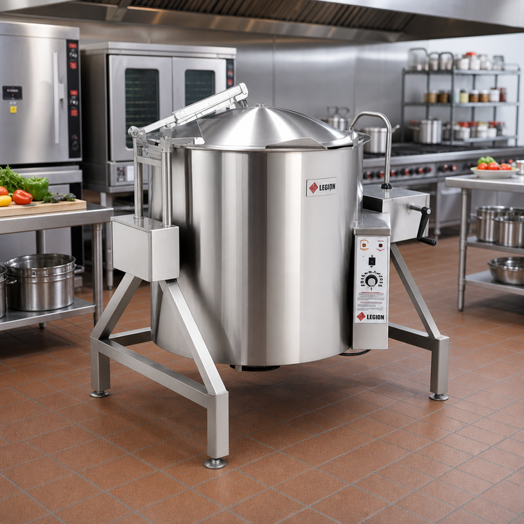 Product image #2 for Legion TLGB-30 30-Gallon Gas Tilting Self-Contained Steam Kettle