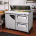 Thumbnail image #2 for Turbo Air Super Deluxe 48-Inch Two-Section Sandwich/Salad Prep Table with 1 Door and 2 Drawers, 12-Pan Opening