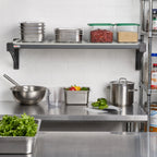 Thumbnail image #2 for Cambro Camshelving® Elevation EWSSK2136V580 Vented Wall-Mounted Shelf Kit, 21 x 36 in, Brushed Graphite