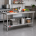 Thumbnail image #2 for Duke Stainless Steel Work Table with Open Base Undershelf, 84 x 24 x 36 Inches