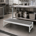 Thumbnail image #2 for Fermostock 52 x 14 x 12 Inch Deep Anodized Aluminum Dunnage Rack with Adjustable Composite Feet