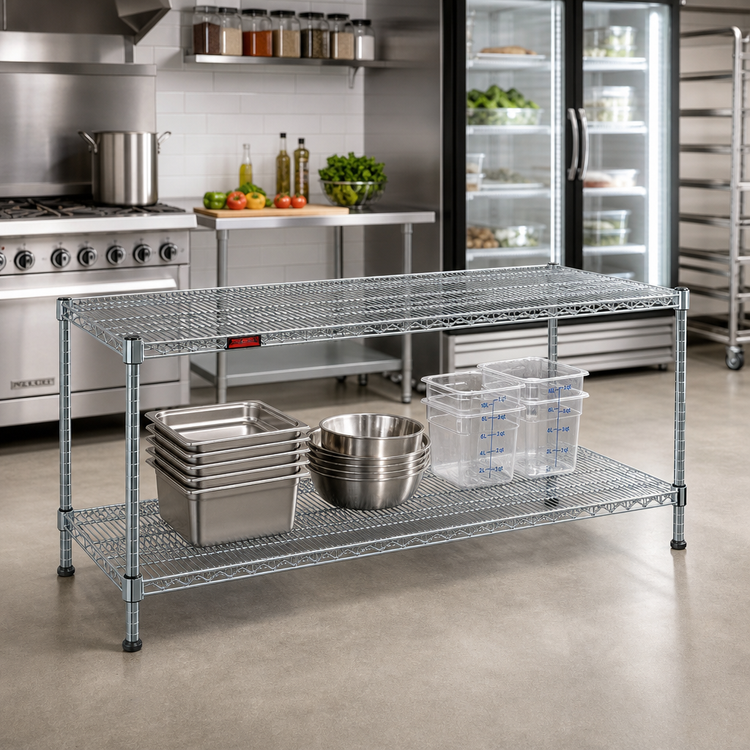 Product image #3 for EAGLEbrite QuadTruss Double-Mat Wire Shelf, 60 x 24 Inches, Zinc Finish