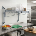 Thumbnail image #2 for Quantum WC14-CB2460GY Cantilever Wall-Mount Wire Shelving Unit, 60"W x 24"D, Gray Epoxy Finish