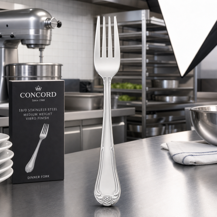 Product image #2 for Concord Medium Weight Vibro Finish 18/0 Stainless Steel Dinner Fork