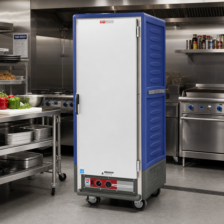 Product image #2 for Metro C5 3 Series Full-Height Mobile Heated Holding Cabinet with Blue Insulation Armour, Solid Door, Lip Load Slides