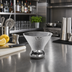 Thumbnail image #2 for American Metalcraft Double-Wall Hammered Stainless Steel Martini Glass, 7 oz.