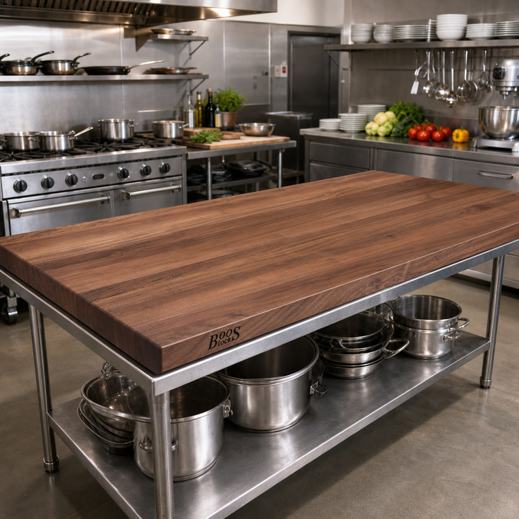 Product image #2 for Boos Block American Black Walnut Edge Grain Kitchen Countertop, 72 x 32 x 1-1/2 Inch, Varnique Finish