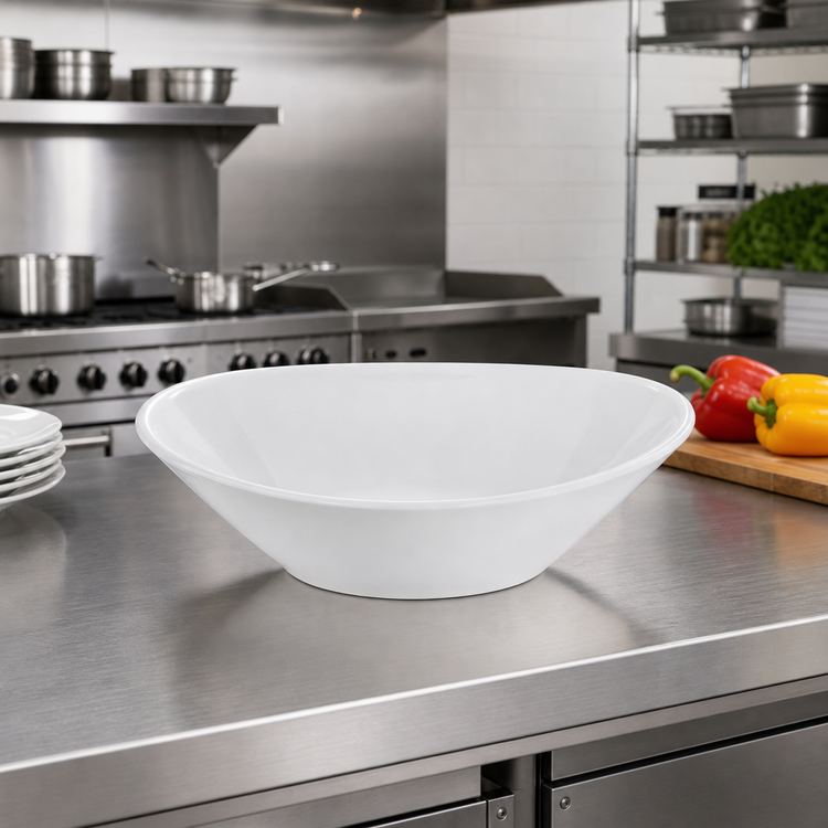 Product image #2 for Stadia® 52 oz. Oblong Melamine Bowl, 10-1/4 Inch, White