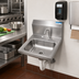 Thumbnail image #2 for BK Resources 14 x 10 Wall-Mounted Hand Sink with 304 Stainless Steel Bowl