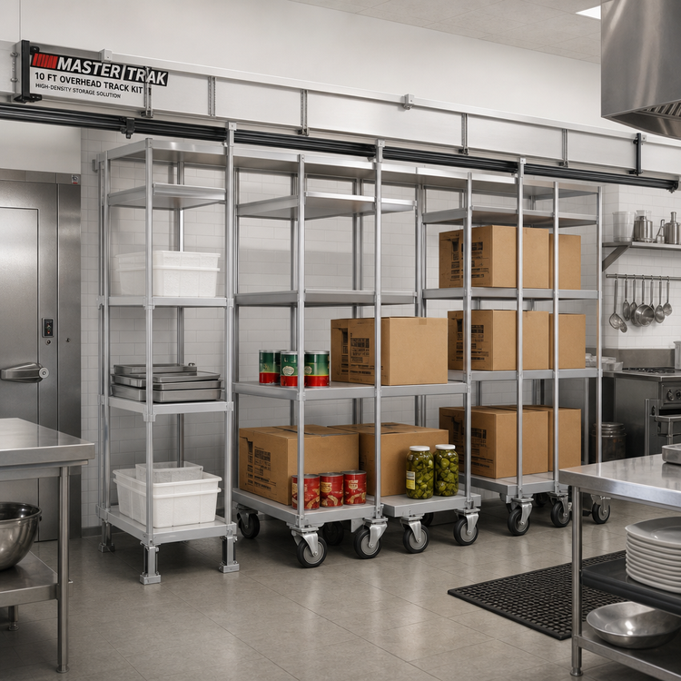 Product image #2 for Master Trak 10 Ft Overhead Track Kit for High-Density Storage Shelving