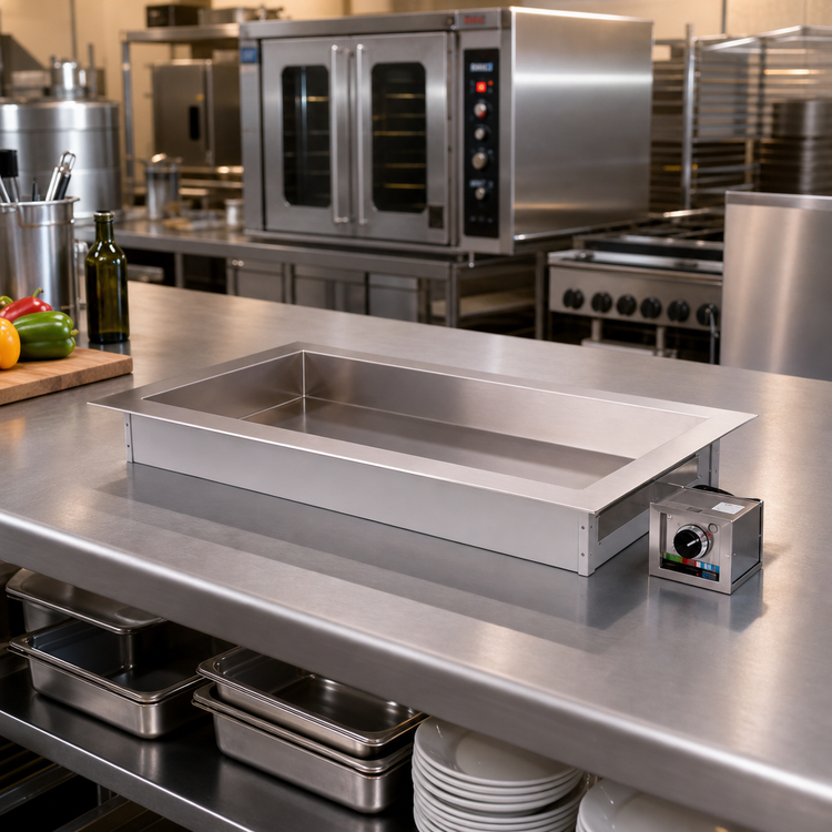 Product image #2 for Alto-Shaam Halo Heat Waterless Drop-In Electric Hot Food Well with Large Flange, 3 Full-Size Pan Capacity, 6-3/8-Inch Deep Well