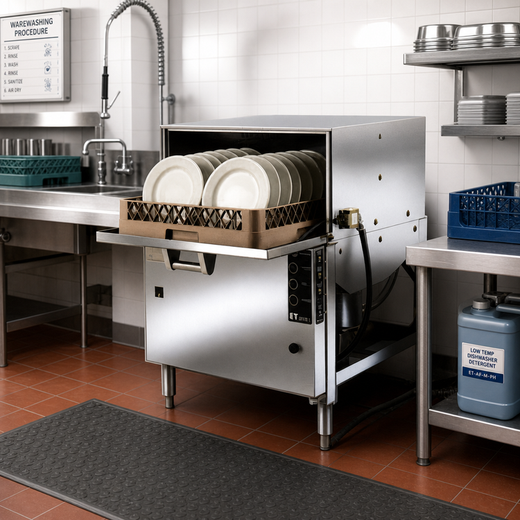 Product image #2 for American Dish Service ET-AF-M-PH Undercounter Low Temp Chemical Dishwasher with Pumped Drain and Sustained Heat