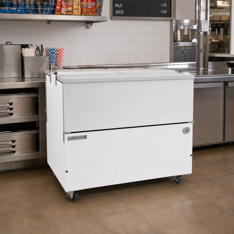 Product image #2 for Beverage-Air ST49HC-W Dual Access Cold Wall School Milk Cooler, 49-Inch, White