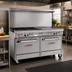 Thumbnail image #2 for Southbend Ultimate 60-Inch Commercial Gas Range with 4 Open Burners, 36-Inch Griddle, and 2 Convection Ovens