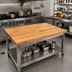 Thumbnail image #2 for John Boos Appalachian Red Oak Blended Edge Grain Island Countertop, 36 x 32 x 1-1/2 Inch, Varnique Finish