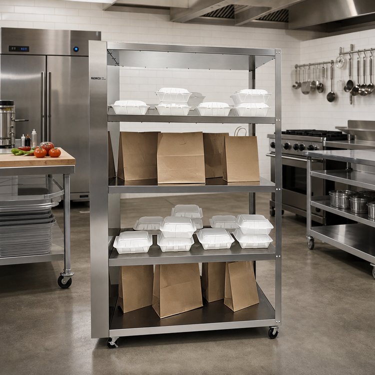 Product image #2 for Nemco 4-Shelf Stainless Steel To-Go Shelf