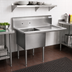 Thumbnail image #2 for Serv-Ware Economy Series 1-Compartment Sink with 24-Inch Right Drainboard, 18-Gauge 304 Stainless Steel, 44-1/2 in. W x 29-1/2 in. D x 45-1/2 in. H