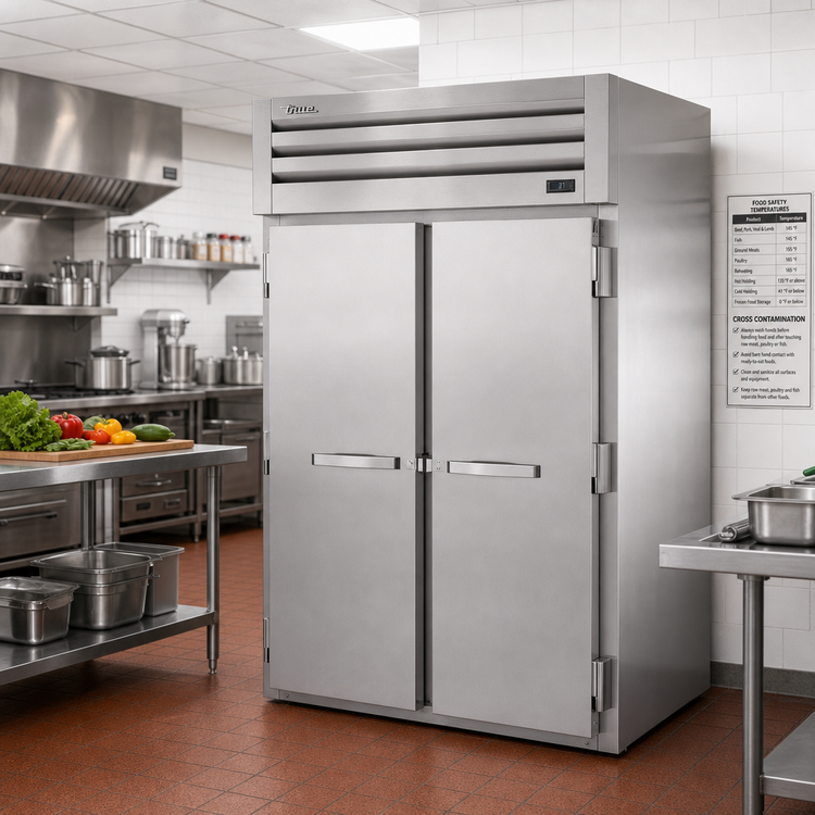 Product image #2 for True SPEC SERIES 2-Section Roll-Thru Refrigerator with Front and Rear Stainless Steel Doors