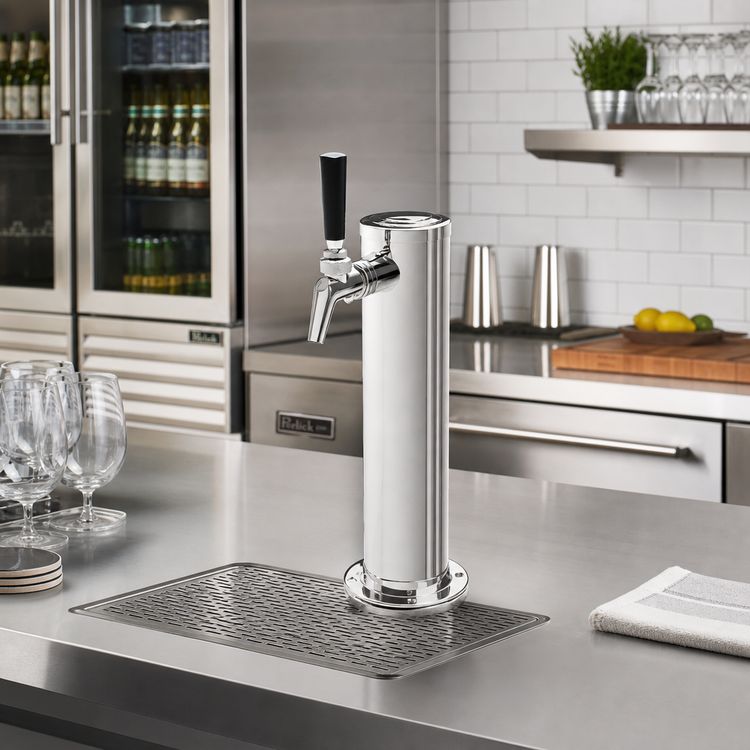 Product image #2 for Perlick Single-Faucet Air-Cooled Countertop Beer Tower Draft Arm, Polished Chrome