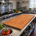Thumbnail image #2 for John Boos Boos Block American Cherry Blended Edge Grain Kitchen Countertop, 132 x 25 x 1-1/2 Inch, Varnique Finish