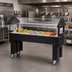 Thumbnail image #3 for SixStar 6-Foot Ice-Cooled Portable Food Bar with Legs, Black