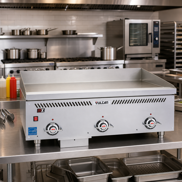 Product image #3 for Vulcan VCCG60-AS 60-Inch Countertop Gas Heavy Duty Griddle with 1-Inch Steel Plate
