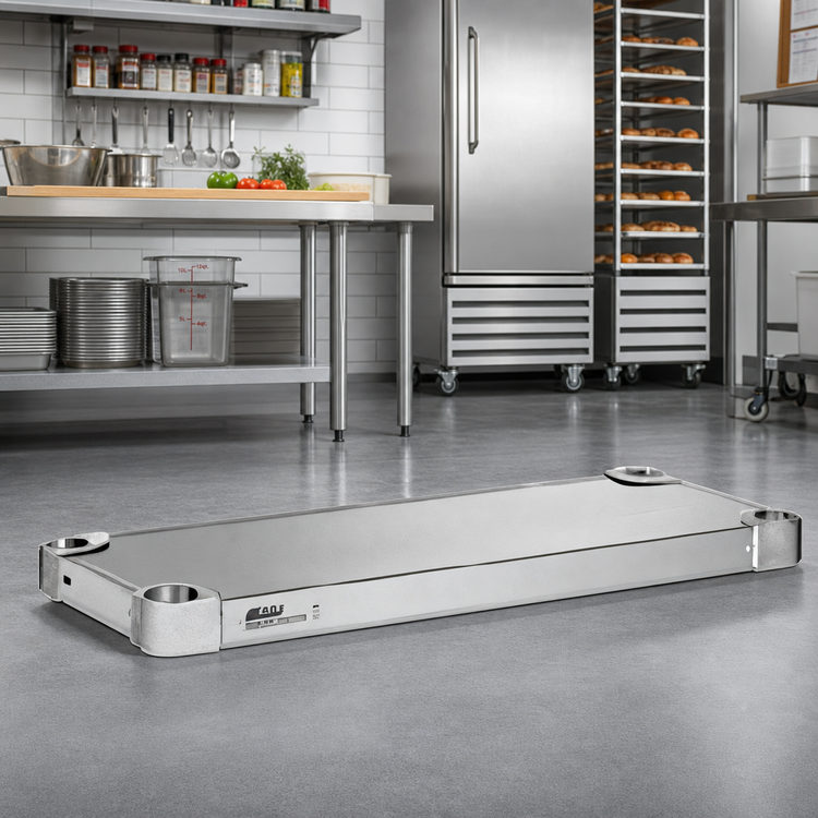 Product image #3 for Eagle Quik-Set Solid Flat Shelf, 54 x 18 Inches, 14 Gauge Galvanized Steel, Gray Epoxy Finish