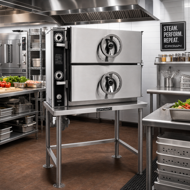 Product image #2 for Crown DCL-2 Direct Steam Two Compartment Pressure Steamer