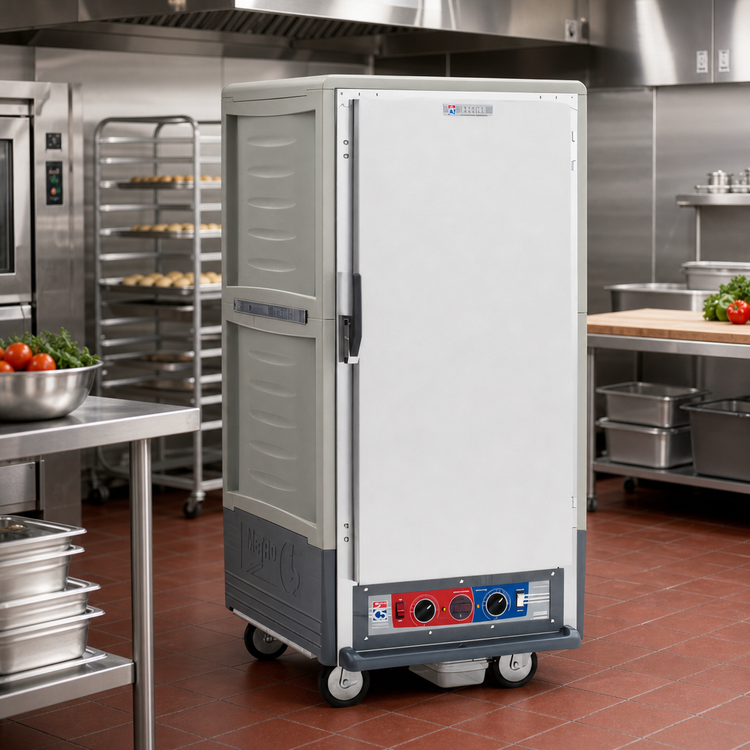 Product image #2 for Metro C5 3 Series 3/4 Height Mobile Heated Holding and Proofing Cabinet with Gray Insulation Armour and Universal Wire Slides
