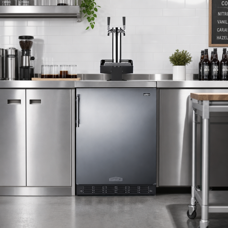 Product image #2 for 24-Inch Built-In Dual-Tap Floating Tap Cold Brew Coffee Kegerator