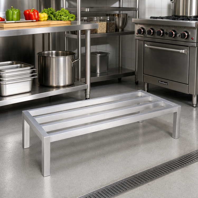 Product image #2 for Heavy-Duty Welded Aluminum Dunnage Rack, 20 x 60 x 8 Inches, 1,800 lb. Capacity