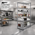 Thumbnail image #2 for Eagle Floor-Trak Single-Deep 19 Ft Floor Track Kit for Wire Shelving