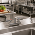 Thumbnail image #2 for BK Resources Evolution Series Commercial 4-Inch Center Deck Mount Stainless Steel Faucet with 8-Inch Swing Spout