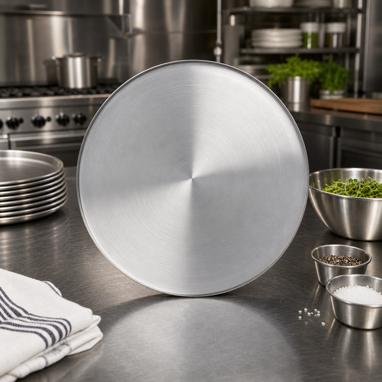 Product image #2 for American Metalcraft Unity Collection 11-Inch Round Stainless Steel Satin Finish Plate