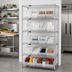 Thumbnail image #2 for Stationary 6-Shelf Wire Shelving Bin System with 20 Clear Containers, 36 x 18 x 74 Inches, Chrome Plated