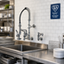 Thumbnail image #2 for T&S Brass Mini Pre-Rinse Wall-Mount Faucet with 8-Inch Centers and 6-Inch Add-On Faucet