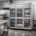 Thumbnail image #2 for Beverage-Air Horizon Series 3-Section Reach-In Refrigerator with 6 Half-Glass Doors, Top-Mount Self-Contained R290 Refrigeration, 71.52 Cu. Ft.