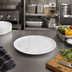 Thumbnail image #2 for Ridge 10-1/2 Inch Free-Form Melamine Dinner Plate, White Marble, Matte Finish